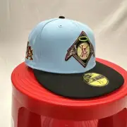 NEW ERA 59 FIFTY FITTED HAT LOS ANGELES ANGELS BONES WINGS COOPERSTOWN 7 3/8