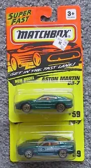 MOC 1/64 1994 MATCHBOX ASTON MARTIN DB-7 GREEN #59 2 VARIANTS VINTAGE RARE HTF