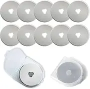 Rotary Cutter Blades 45mm 10 Pack for Fits Fiskars,Olfa,Truecut Rotary Cutter Replacement Arts Crafts Quilting