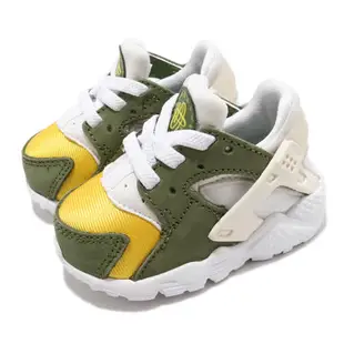 Nike 休閒鞋 Huarache Run LE 聯名 童鞋 Stussy 經典 武士鞋 收藏 小童 白 綠 DH3323300 DH3323-300