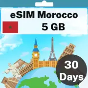 eSIM Morocco - 5 GB - 30 Days - Travel eSIM | QR code activation