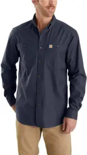 Carhartt Men's Rugged Flex Relaxed Fit Midweight Canvas 4X-Large, Navy