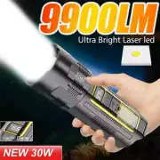 30W High Power Led Flashlights Tactical Torch with Display Light Camping Lantern