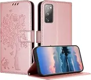 JayModCase Case for Samsung Galaxy S20 FE 5G / S20 Fan Edition, Leather Flip Case Protective Case with Card Slot, Stand Function, Magnetic Closure, Mobile Phone Case Compatible with S20 Lite - Rose