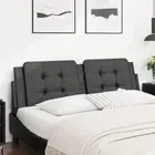 Headboard Cushion "Zadar" Black 152 cm Queen Faux Leather vidaXL