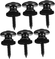 Levemolo 6pcs Guitar Strap Buckle Guitar Accessory Guitar Button Pin Guitar Metal Button Strap Lock for Guitar Metal Nail for Guitar Bass Straps Pegs Guitar Belt Metal Button Guitar Parts