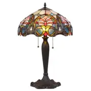 HAZEL Tiffany-style 2 Light Victorian Table Lamp 16" Shade