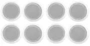 (8) Rockville CC65T White 6.5" Commercial 70v Ceiling Speakers For Restaurant