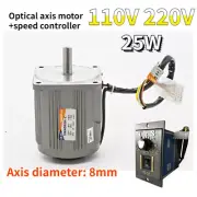 AC Motor Optical Axis 25W Deceleration Geared 110V 220V With Speed Controller