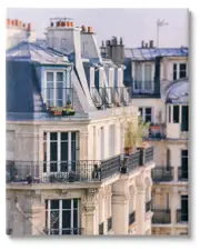 Parisian Architecture Buildings Canvas Wall Art by Carina Okula