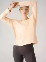 New Athleta M With Ease Top Carnation Peach Modal Medium