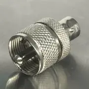 BNC female / UHF male - coax adapter to convert cable connector plug *USA Seller