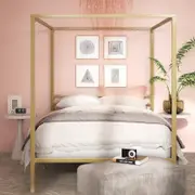 Zinus Double Metal Canopy Bed Frame - Gold