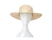 New! Women's Straw Two-Toned Hat - Ivory & Tan- OSFM