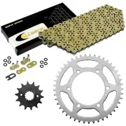 Gold O-Ring Drive Chain & Sprockets Kit for Kawasaki EX250F Ninja 250R 1988-07