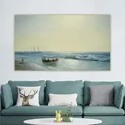 Paint by Numbers for Adults Ivan Aivazovsky《Sailors Coming Ashore》 Adult Paint by Number Kits On Canvas