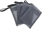 LALADEFIEE Sturdy Nylon Soap Bags 4 Pack Bar Soap Pouches Shampoo Bar Bag Soap Scrubber Pouch for Bathroom