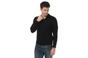 Ted Baker Mens Kamber Merino Wool Long-Sleeved Polo Shirt (Navy) (XXL)