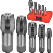 5 Pcs Carbon Steel NPT Pipe Tap Set 1/8",1/4",3/8",1/2",3/4" Size Threader Set
