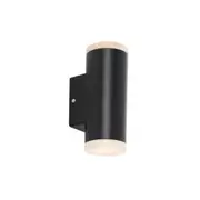 Telbix Lighting Ludek Metal Exterior Up/Down 8W LED Wall Light IP54 - Black