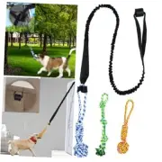 5PCS Spring Pole Dog Rope Toys, Dog Interactive Tether Tug of War Toy, Dog