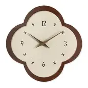 12 Inch French Crystal-Faced Wooden Wall Clock Silent, Elegant for Living Room ZSH018
