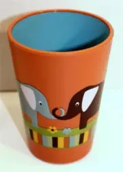 Kids Novelty Jungle Bath Theme Tumbler ELEPHANT in Orange and Blue New from SKL