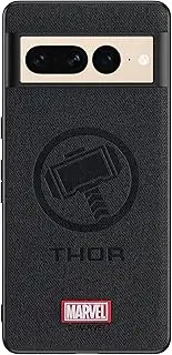 IRON SPIDER Case for Google Pixel 7A, with Superhero Character Compatible Pixel 7A Leather Case (Black)