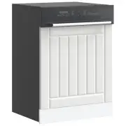 White Engineered Wood Dishwasher Panel Lucca Modern Design Replacement Cover
