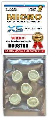 Houston SMALL MINI CONDOMS - State Gag Joke Xmas Stocking Stuffer Bachelor Party