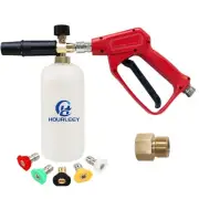 Hourleey Foam Cannon with 4000PSI Pressure Washer Gun, Foam Cannon Set with 1...