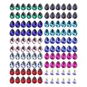 12 Pcs Glues on Rhinestones Teardrop Rhinestones Pointback Rhinestones for Bag