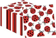 200pcs Ladybug Paper Napkins Fancy Cute Ladybug Lunch Dinner Tableware Disposable Paper Napkin Set for Ladybug Themed Wedding Birthday Baby Shower Party Supplies