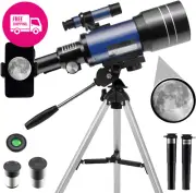 Telescope for Kids & Beginners – 70mm Aperture, 300mm, 15X-150X Magnification