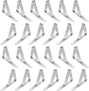 24Pcs Outdoor Picnic Table Clips - High Quality Stainless Steel Tablecloth Clips