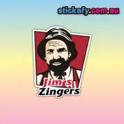 Jim's Zingers Sticker | Vinyl Car Decal Funny Aussie Meme Adult 4wd