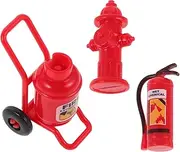 DIY Mini Decor Tool Set of Mini Fire Extinguisher and Hydrant Plastic for Home Landscape Rc Car Dollhouse