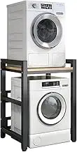 Space-Saving Washing Machine Storage Rack Over,Thickened Dryer Storage Rack,Load Capacity 400 kg,Multifunctional Washing Machine Storage Rack,Black