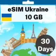 eSIM Ukraine - 10 GB - 30 Days - Travel eSIM | QR code activation