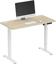 Ergolux Electric Standing Desk 120 x 60cm (Oak/White) - ELESTNDSKOA