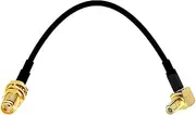 ROBAUN SMA Female Nut to SMB Male Right Angle RA Pigtail Cable RG174 15cm 6inch(30CM)
