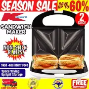 2 Slice Sandwich Maker Non-Stick Plates Sandwich/Jaffle Maker/Press Toaster