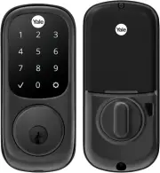 Grade 2 Certified Touchscreen Deadbolt - Black Suede Keypad Lock, 5.5x5.5x10