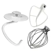 For Kitchen Aide Assecories 4.5-5 Qt Tilt-Head Stand Mixers for Kitchenaid Paddle Attachment for K45 White & silver