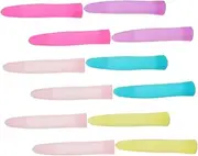 PLAFOPE 6 Pack Non Cuticle Scissor Handle Covers Silicone Sleeve Trimmer Handle Protector for Nails Random Color