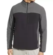 NWT ZELLA Strata Colorblock Fleece Half-zip Pullover Black Size S