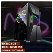 X99 Motherboard Set Gaming PC 2680V4 CPU DDR4 32GB NVME M.2 SSD RX580 8GB GPU DesKtop Computer Gaming Computers for Gaming PC RAM DDR4 32GB NVME M.2 1