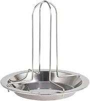 Oven-safe Rack Rotisserie Rack Kitchen Tool With Pan Vertical Chicken Roaster Beer Can Holder For Oven And Barbecue Grilling Cooking Stainless Steel Indoor Grill