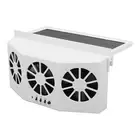 Solar Powered Car Cooler Large Wide Angle 3 Fans Deodorant Energy Saving New