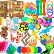 Sensory Fidget Toys Pack - Stress Relief and Anti Anxiety Toys for Kids - Cool Fidget Packs with Stress Balls, Fidget Cube, & More for Party Favors, Prizes, Travel, & Pinata Stuffers